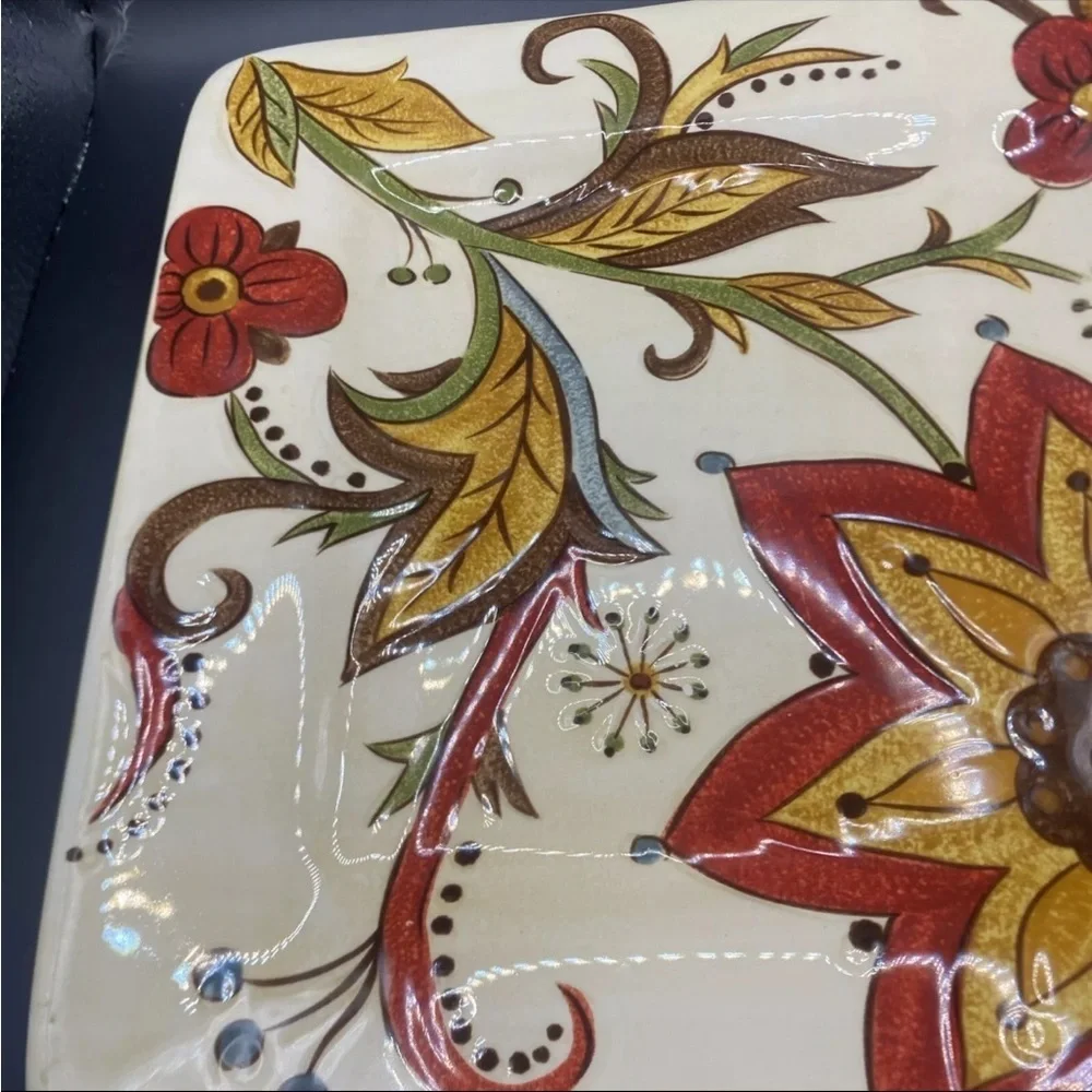 PIER 1 Imports CARYNTHUM Salad/ Lunch Plate Earthenware 8.75